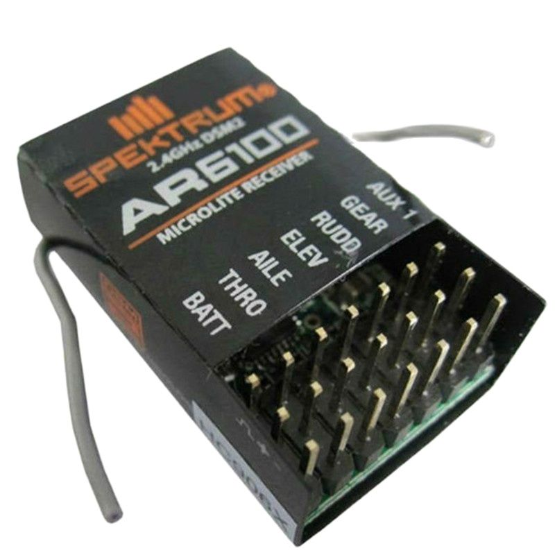 Drone Racing Receiver - AR6100 DSM2 6CH 2.4GHz สำหรับสเปกตรัม DX6i