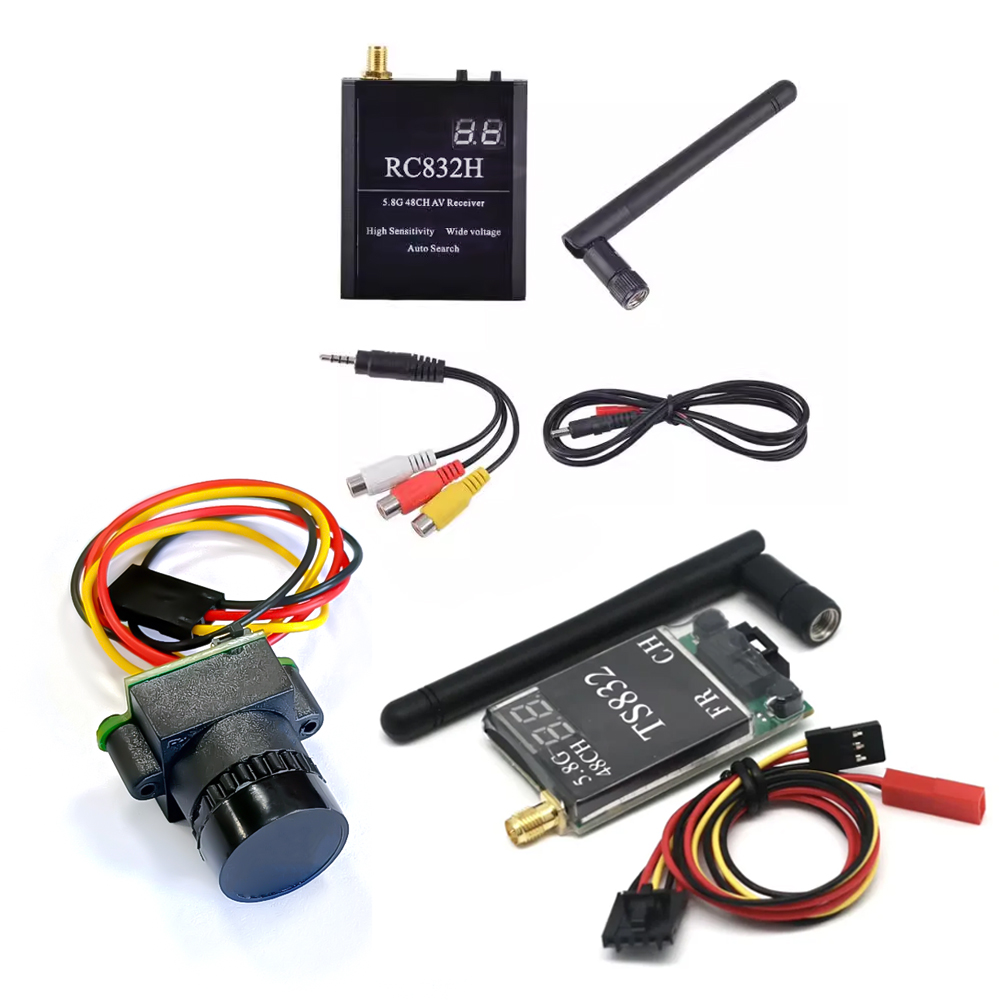 Drone Racing Motor - ตัวรับสัญญาณ TS832 +RC832 +กล้อง 1000TVL 48CH