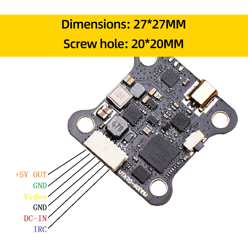JHEMCU VTX20-600 5.8G 40CH FPV - Drone Racing Vtx บทวิจารณ์และราคา